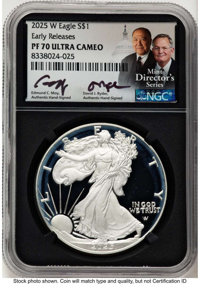 2025-W $1 Proof American Silver Eagle Coin NGC PF70 UCAM coin front image