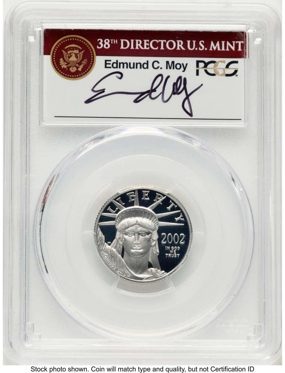 Bullionshark 2002-W $25 Proof 1/4 oz Platinum Eagle Coin PCGS PR70 DCAM - Statue of Liberty - HAT788454052 