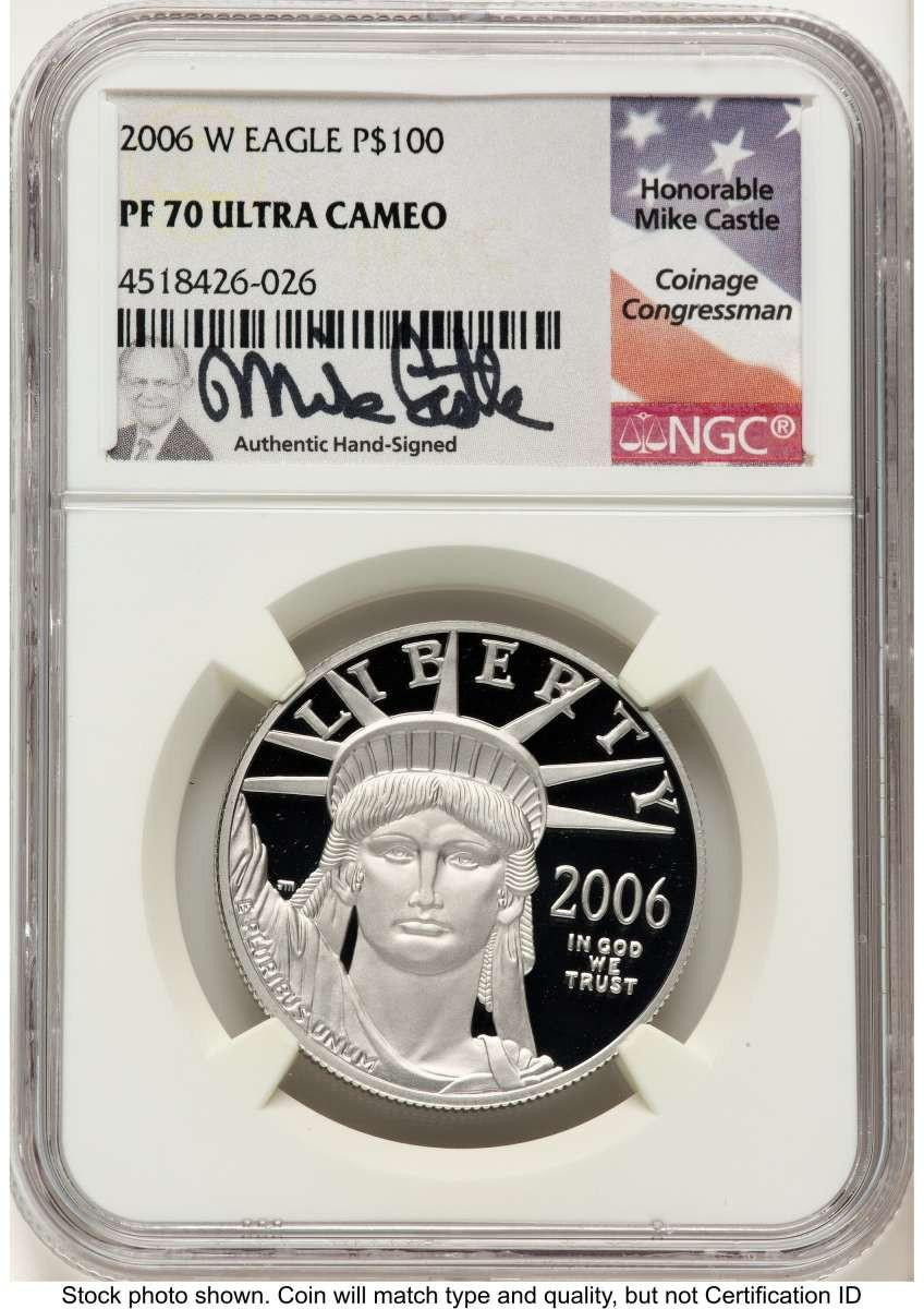 Bullionshark 2006-W $100 Proof Modern Bullion Coin NGC PF70   One-Ounce Platinum Eagle - Statue of Liberty - HAT524021097 
