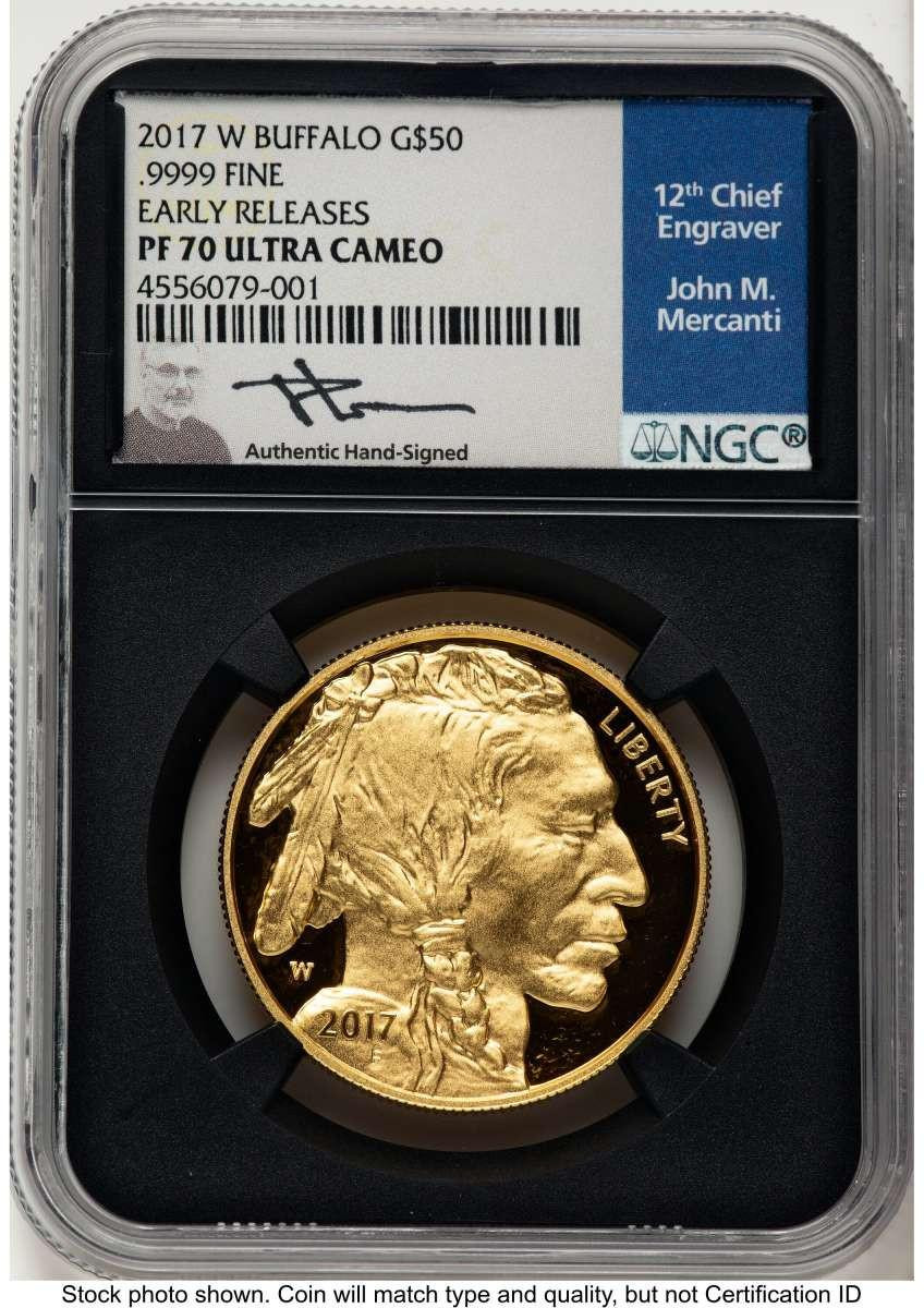 Bullionshark 2017-W G$50 Proof 1 oz American Gold Buffalo Coin NGC PF70 UCAM - HAT788107036 