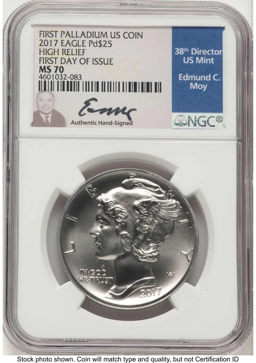 Bullionshark 2017 $25 Palladium Eagle Coin NGC MS70 - HAT788454107 