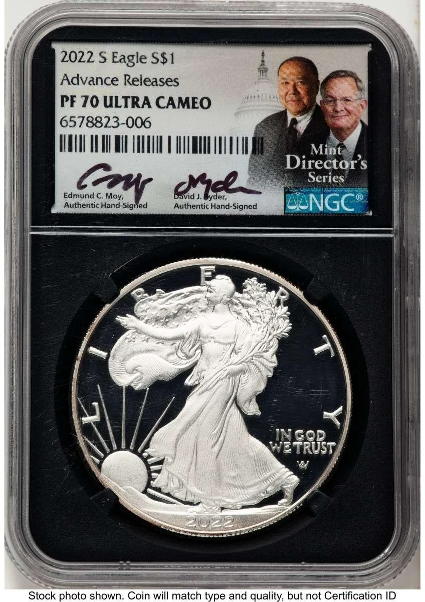 Bullionshark 2022-S S$1 Proof American Silver Eagle Coin NGC PF70 UCAM - HAT789018037 
