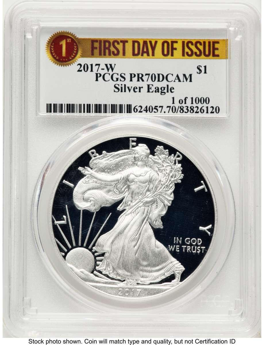 Bullionshark 2017-W S$1 Proof American Silver Eagle Coin PCGS PR70 DCAM - HAT789018018 
