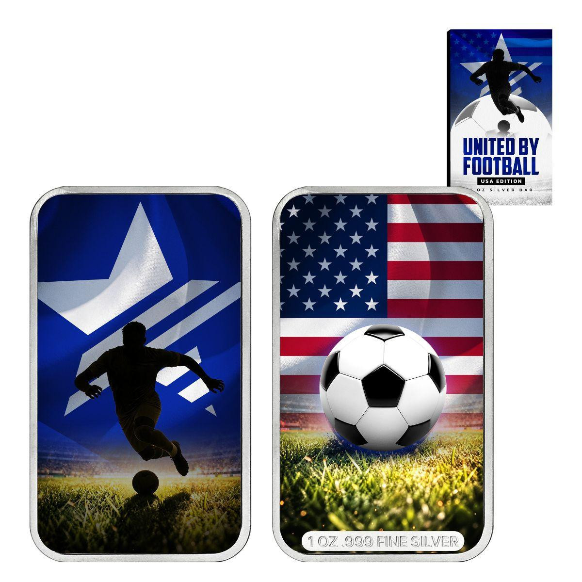  United by Football – 1 oz Silver Bar Series - USA - Limited Edition 
