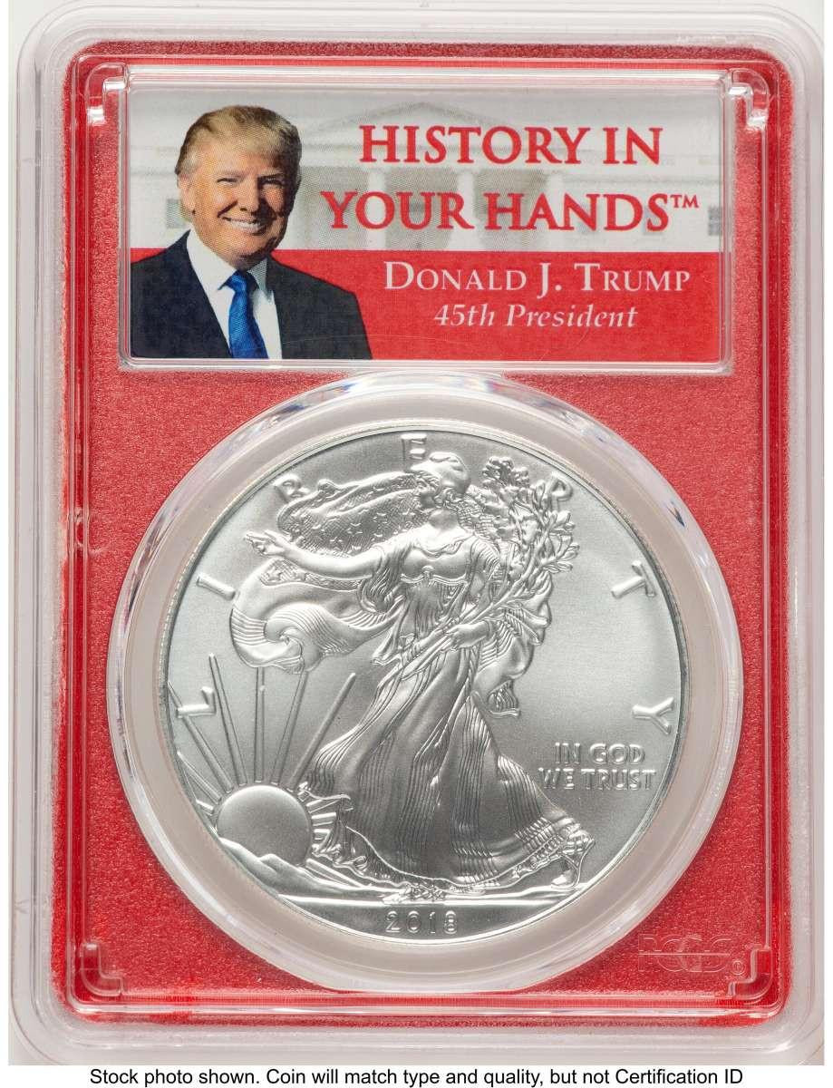 Bullionshark 2018 S$1 American Silver Eagle Coin PCGS MS70 - HAT779203003 
