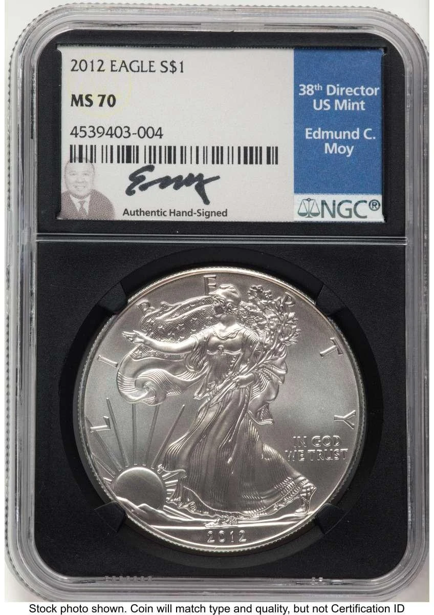 Bullionshark 2012 S$1 American Silver Eagle Coin NGC MS70 - HAT517569026 