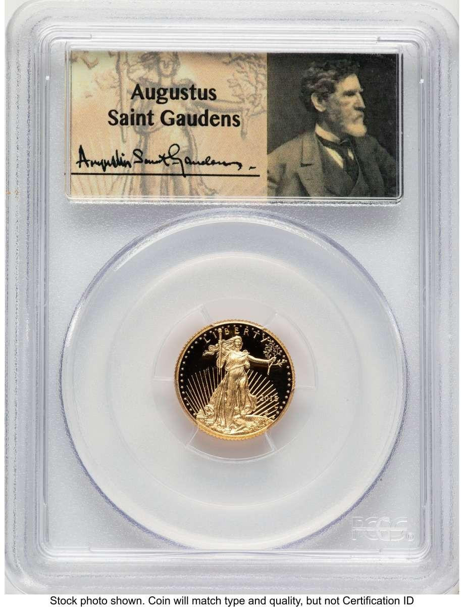 Bullionshark 2015-W $5 Proof 1/10 oz American Gold Eagle Coin PCGS PR70 DCAM - First Strike Saint Gaudens - HAT507774017 