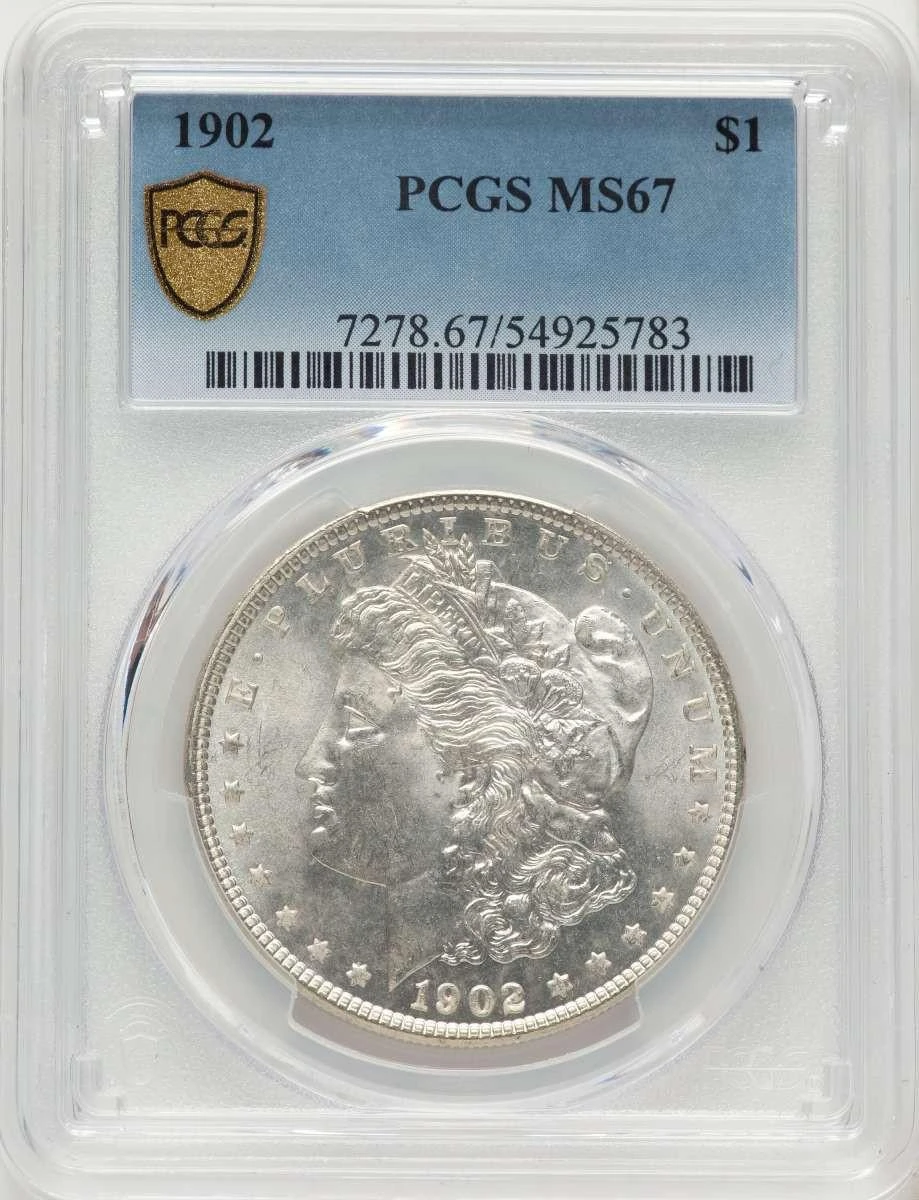 Bullionshark 1902 S$1 Morgan Silver Dollar Coin PCGS MS67 - HAT786435014 
