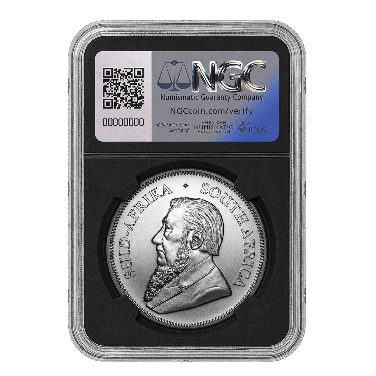 2026 1 oz South African Silver Krugerrand NGC MS70 Black Label