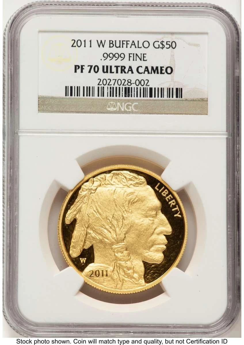 Bullionshark 2011-W $50 Proof 1 oz American Gold Buffalo Coin NGC PF70 UCAM - HAT524161009 