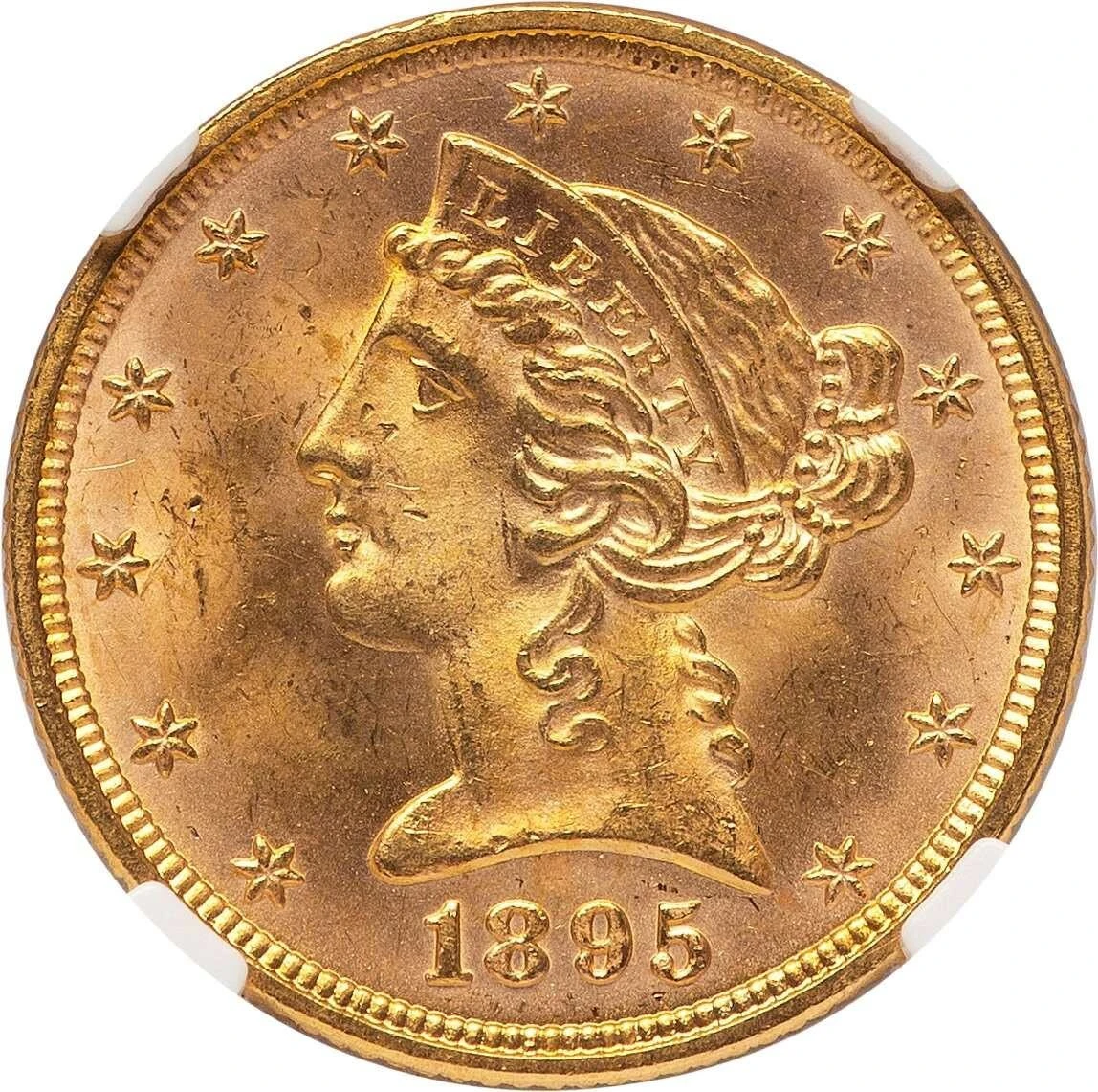 Bullionshark 1895 $5 Liberty Gold Half Eagle Coin NGC MS65  + - HAT789808022 