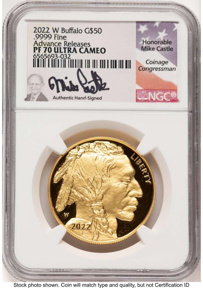 Bullionshark 2022-W G$50 Proof 1 oz American Gold Buffalo Coin NGC PF70 UCAM - HAT789846021 
