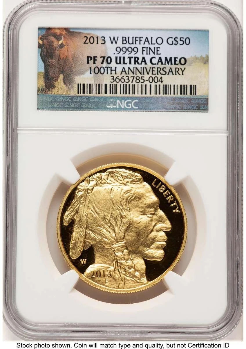 Bullionshark 2013-W $50 Proof 1 oz American Gold Buffalo Coin NGC PF70 UCAM - HAT508335081 