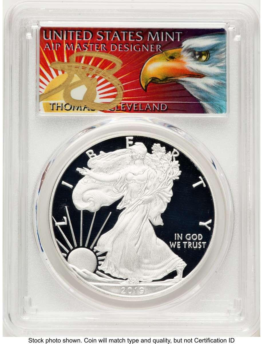 Bullionshark 2019-W S$1 Proof American Silver Eagle Coin PCGS PR70 DCAM - HAT786209059 