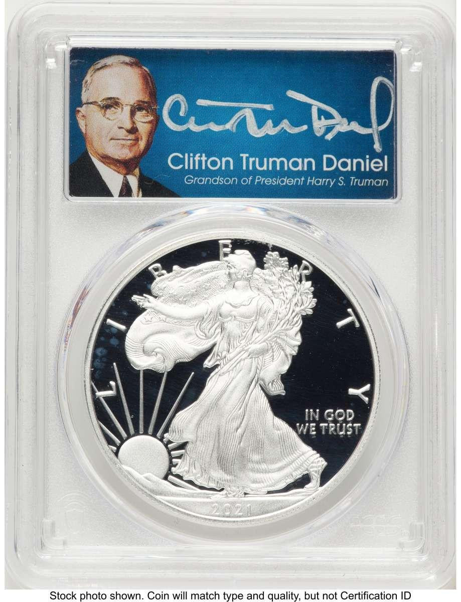 Bullionshark 2021-W S$1 Proof American Silver Eagle Coin PCGS PR70 DCAM - Type One - HAT786145030 
