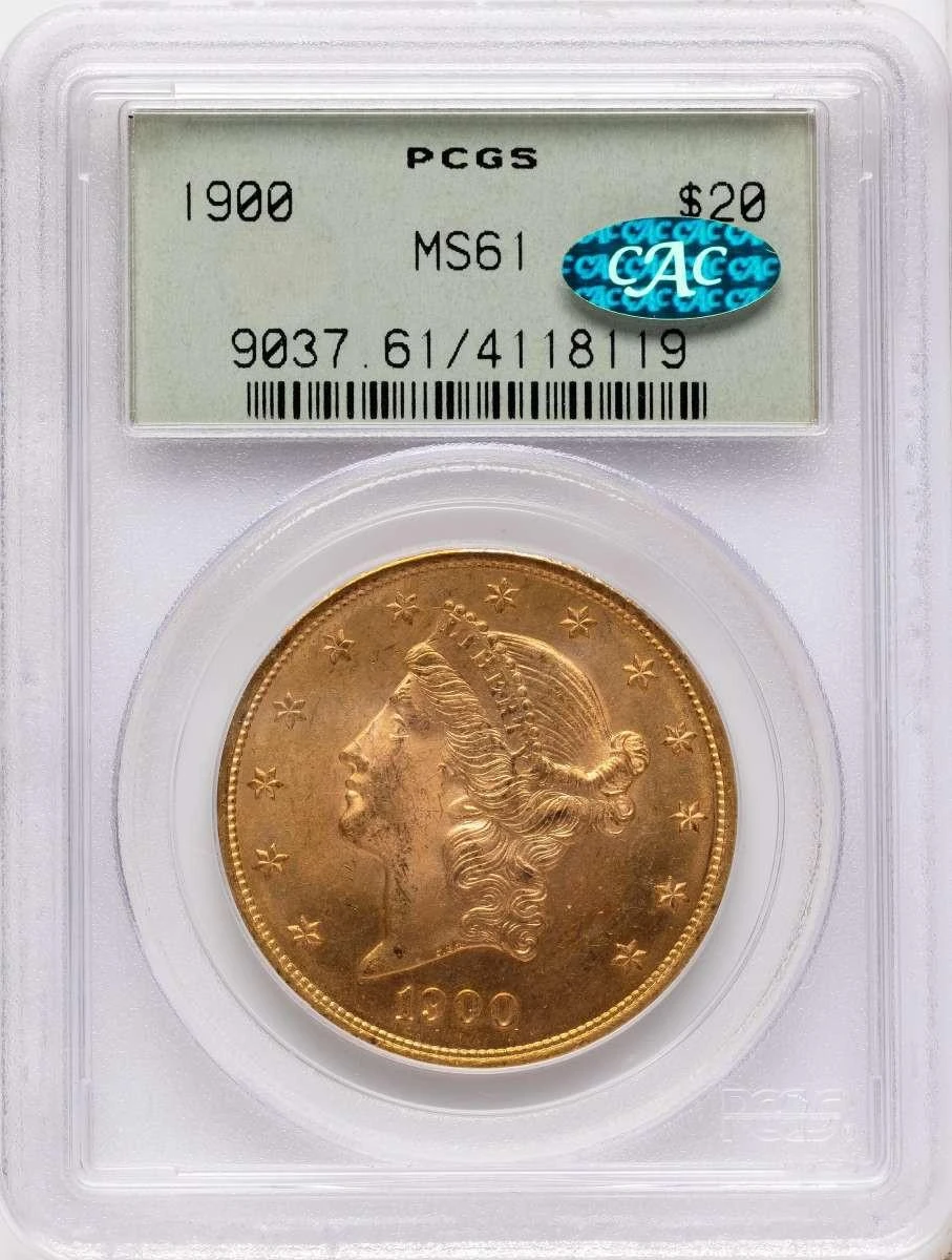 Bullionshark 1900 $20 Liberty Gold Double Eagle PCGS MS61  CAC - HAT789823002 