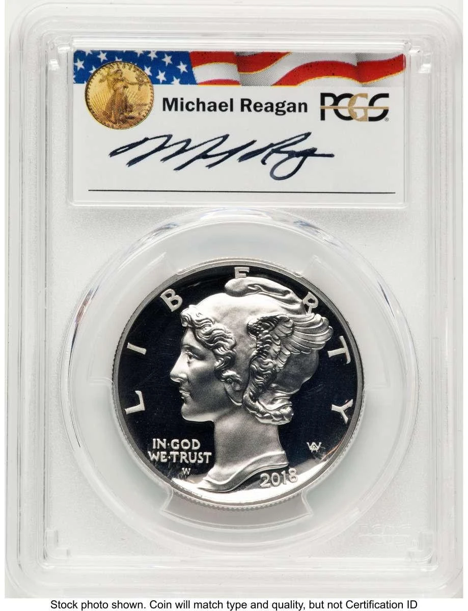 Bullionshark 2018-W $25 Palladium Eagle Coin PCGS PR70   Palladium - First Strike - Michael Reagan - HAT783954025 