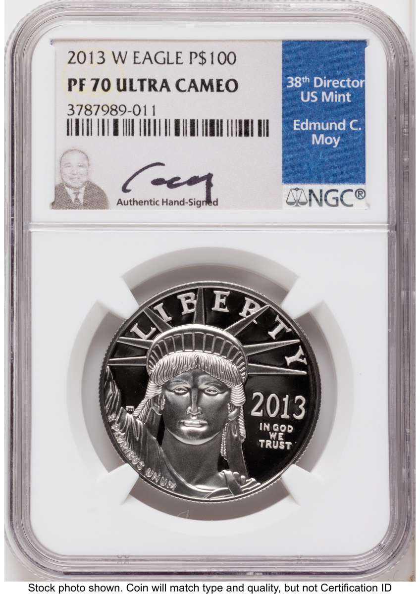 2013-W $100 Proof Modern Bullion Coin NGC PF70   One-Ounce Platinum American Eagle coin front image