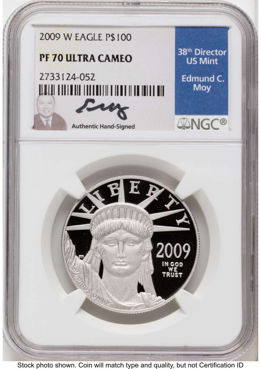 2009-W $100 Proof Modern Bullion Coin NGC PF70   One-Ounce Platinum Eagle coin front image