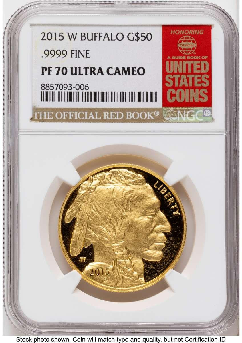 Bullionshark 2015-W $50 Proof 1 oz American Gold Buffalo Coin NGC PF70 UCAM - HAT524826001 