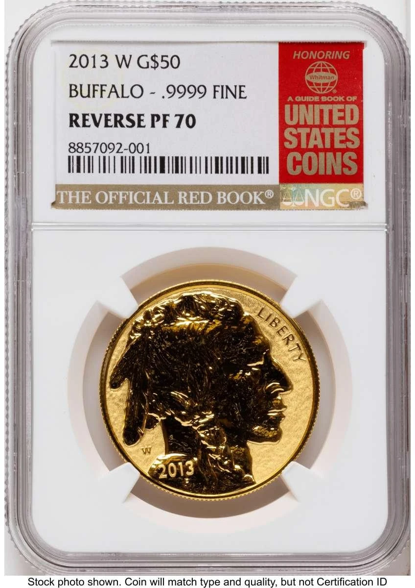 Bullionshark 2013-W $50 Reverse Proof 1 oz American Gold Buffalo Coin NGC rev PF70 - 100th Anniversary - HAT787021010 