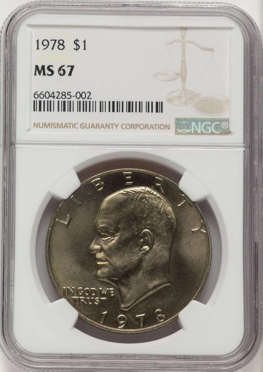 Bullionshark 1978 $1 Eisenhower Dollar Coin NGC MS67 - HAT508388036 