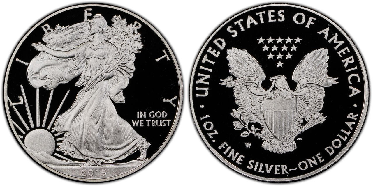 2015-W American Silver Eagle Proof (OGP & Papers) - Bullion Shark