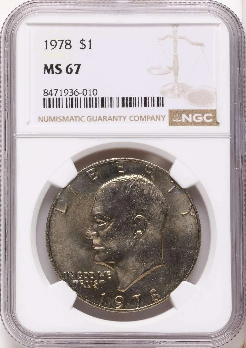 Bullionshark 1978 $1 Eisenhower Dollar Coin NGC MS67 - HAT525080008 