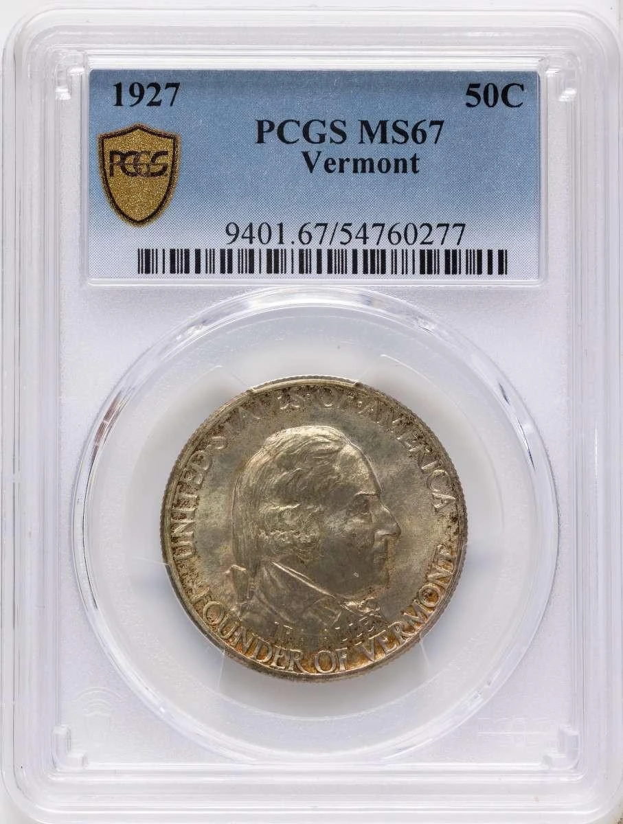 Bullionshark 1927 50C Commemorative Silver Coin PCGS MS67   Vermont - HAT789672010 