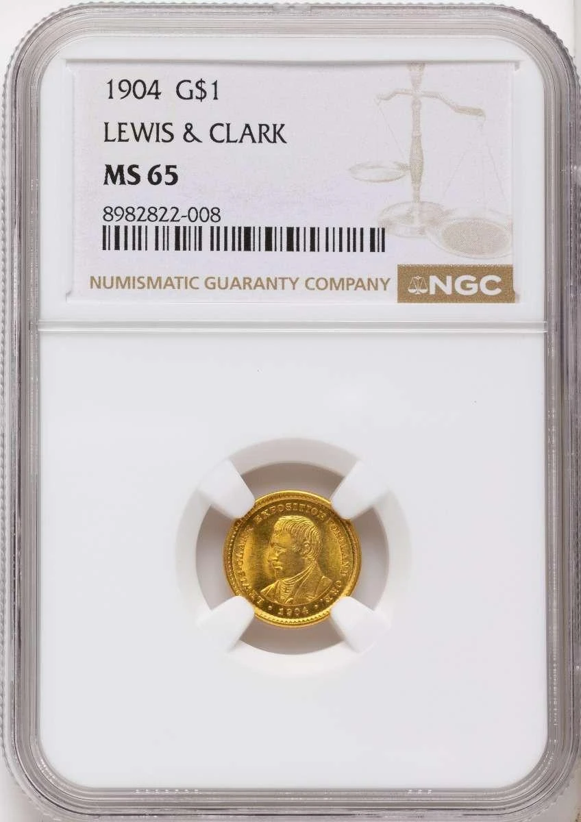Bullionshark 1904 G$1 Commemorative Gold Coin NGC MS65   Lewis and Clark Gold Dollar - HAT787594010 