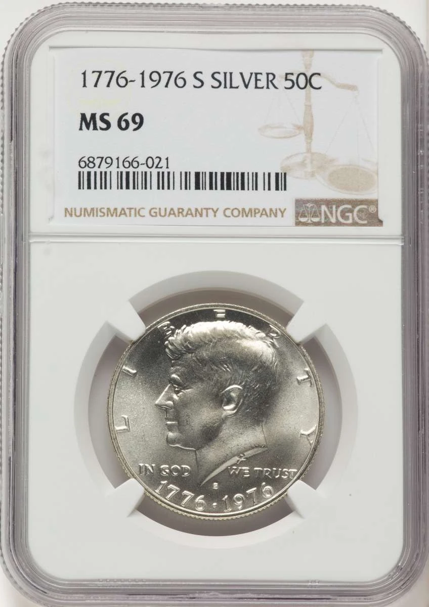 Bullionshark 1976-S 50C Kennedy Half Dollar Coin NGC MS69   Bicentennial - Silver - HAT508238033 