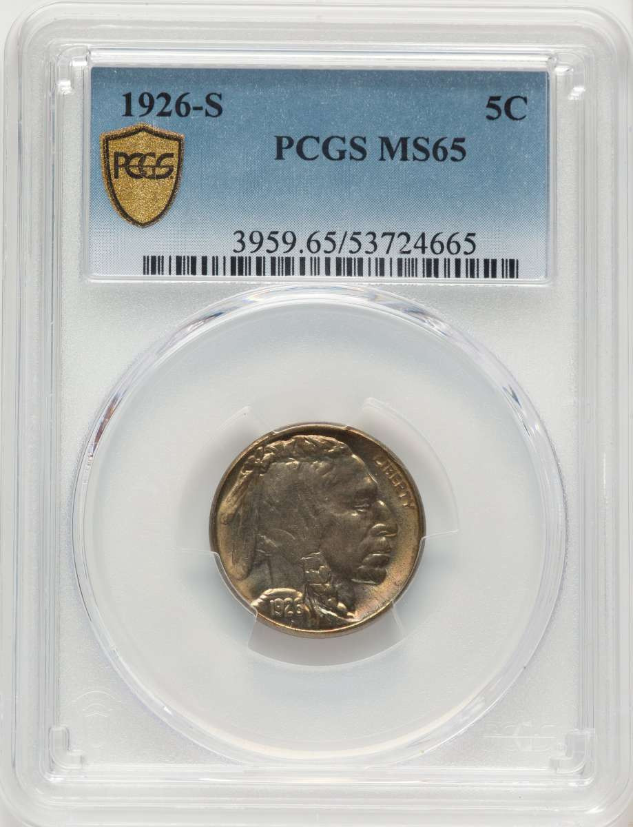 Bullionshark 1926-S 5C Buffalo Nickel Coin PCGS MS65 - HAT525071001 