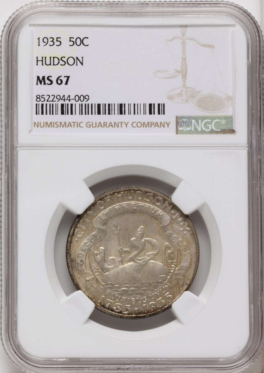 Bullionshark 1935 50C Commemorative Silver Coin NGC MS67   Hudson - HAT789569013 