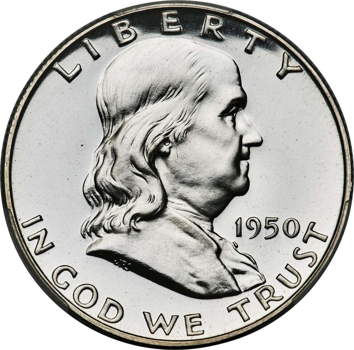 Bullionshark 1950 50C Proof Franklin Half Dollar Coin PCGS PR67 CAMEO   CAC + - HAT789808004 