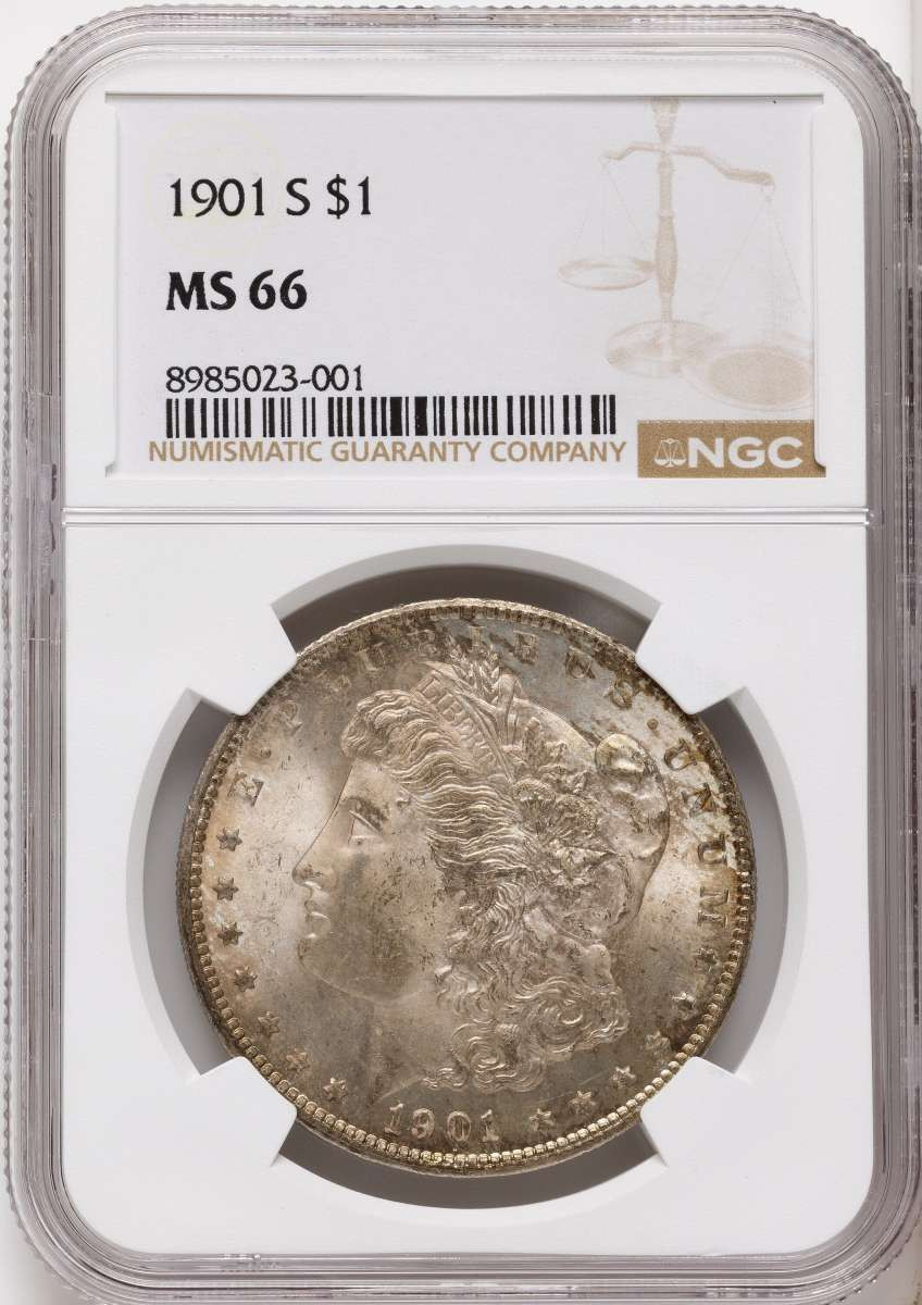 Bullionshark 1901-S S$1 Morgan Silver Dollar Coin NGC MS66 - HAT790046001 
