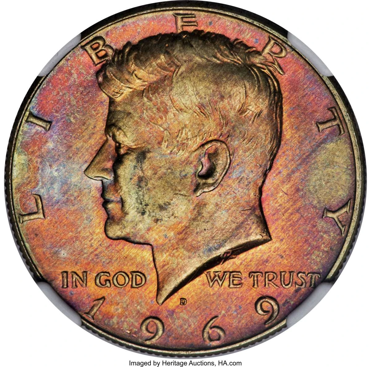 Bullionshark 1969-D 50C Kennedy Half Dollar Coin NGC MS67  + - HAT791027036 