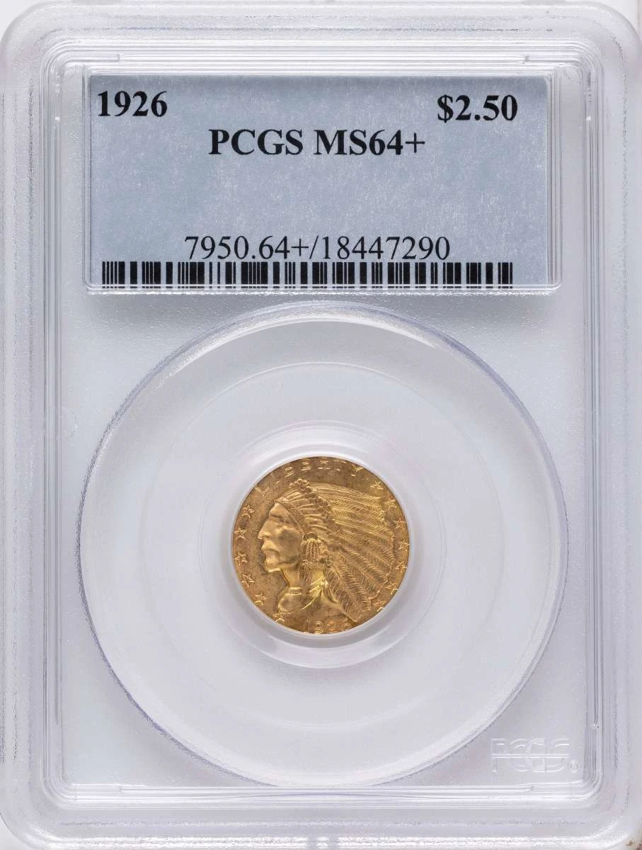 Bullionshark 1926 $2.5 Indian Gold Quarter Eagle Coin PCGS MS64  + - HAT525206027 