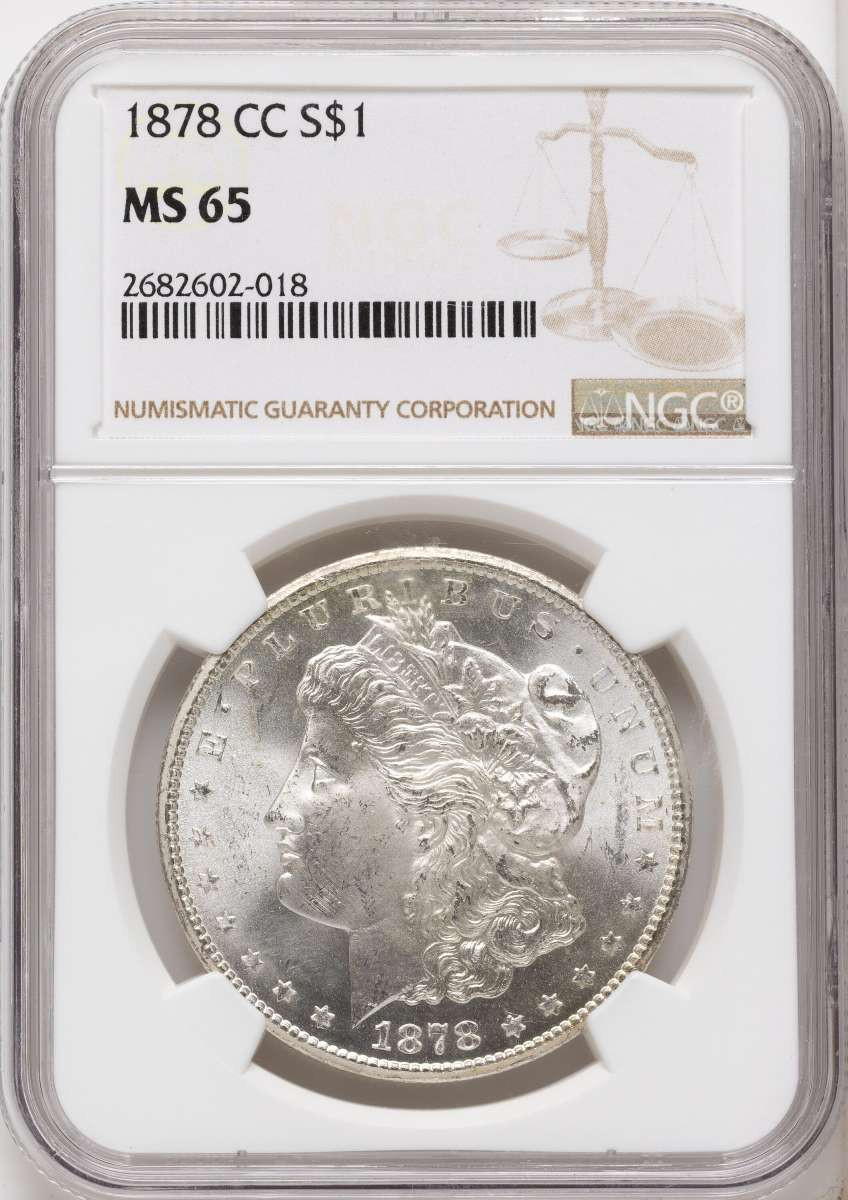 Bullionshark 1878-CC S$1 Morgan Silver Dollar Coin NGC MS65 - HAT791027065 
