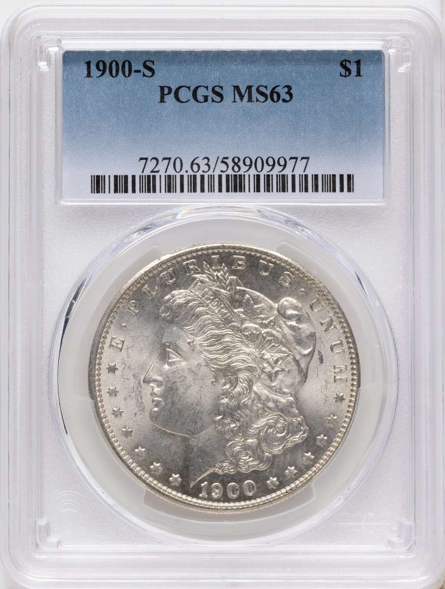 Bullionshark 1900-S S$1 Morgan Silver Dollar Coin PCGS MS63 - HAT790865034 