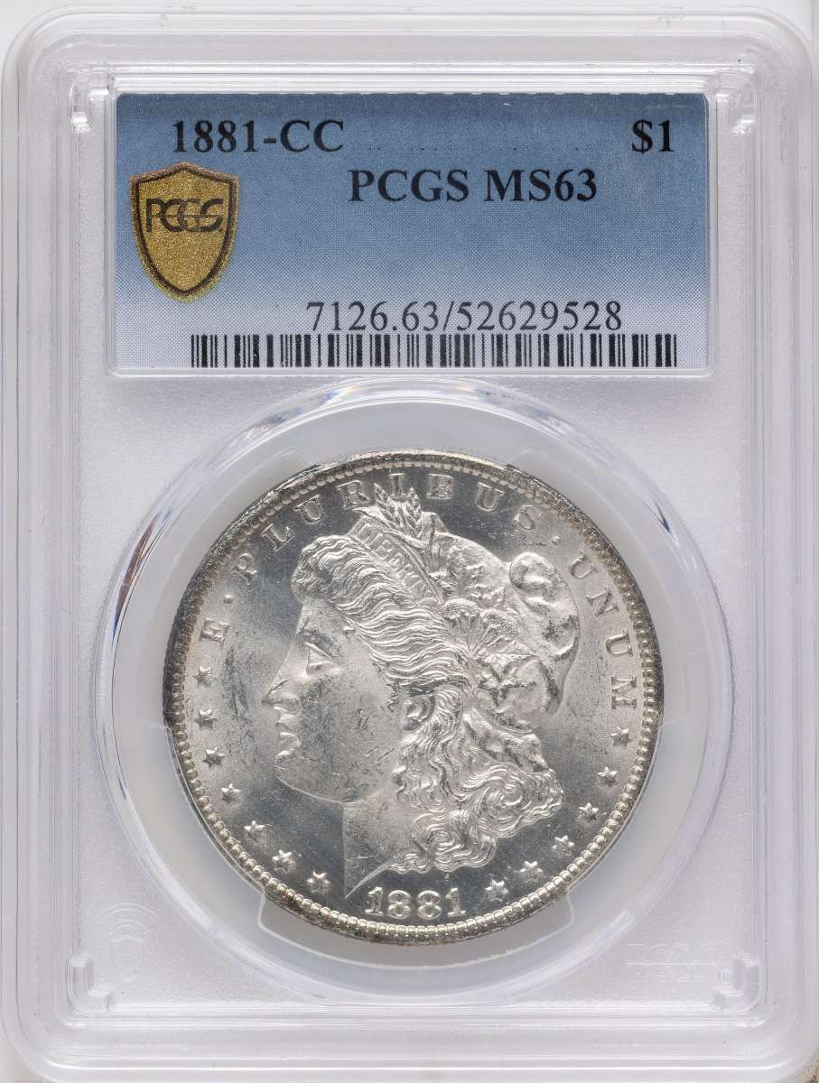 Bullionshark 1881-CC S$1 Morgan Silver Dollar Coin PCGS MS63 - HAT791001001 
