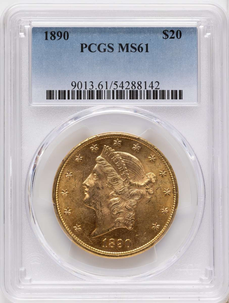 Bullionshark 1890 $20 Gold Liberty Double Eagle PCGS MS61 - HAT171509102 
