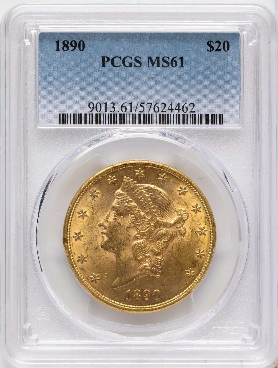Bullionshark 1890 $20 Gold Liberty Double Eagle PCGS MS61 - HAT171509100 