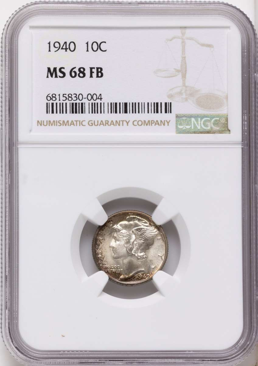 Bullionshark 1940 10C Mercury Dime Coin NGC MS68 - HAT790618022 