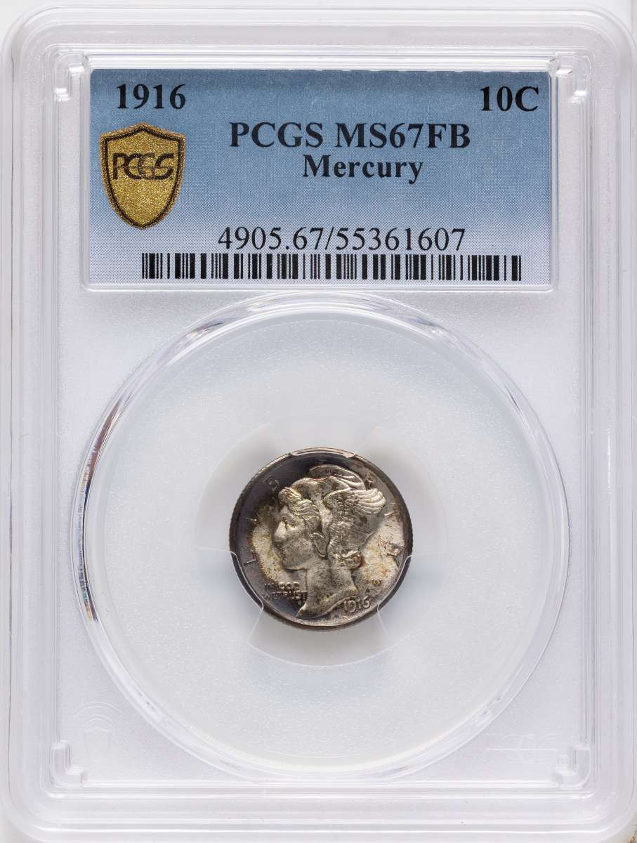 Bullionshark 1916 10C Mercury Dime Coin PCGS MS67 - HAT788565002 