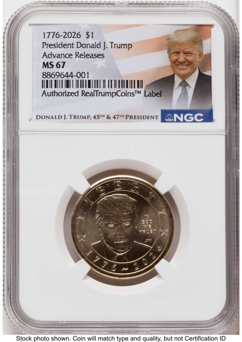 Bullionshark 2026 $1 Modern Bullion Coin NGC MS67   Donald J. Trump Semiquincentennial - HAT525414800 