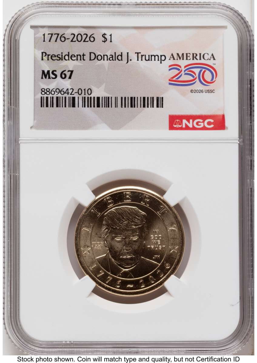 Bullionshark 2026 $1 Modern Bullion Coin NGC MS67   Donald J. Trump Semiquincentennial - HAT525414894 