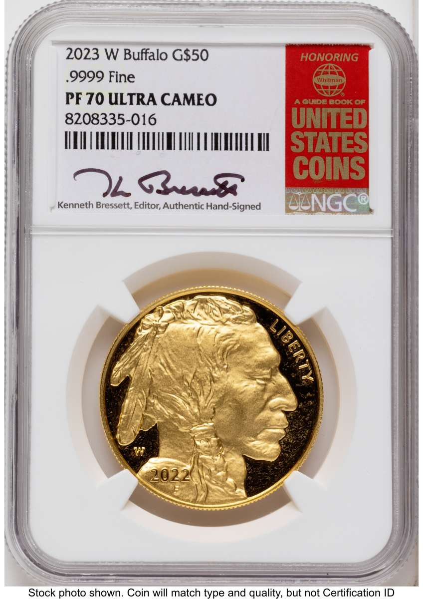 Bullionshark 2023-W G$50 Proof 1 oz American Gold Buffalo Coin NGC PF70 UCAM - HAT791194003 