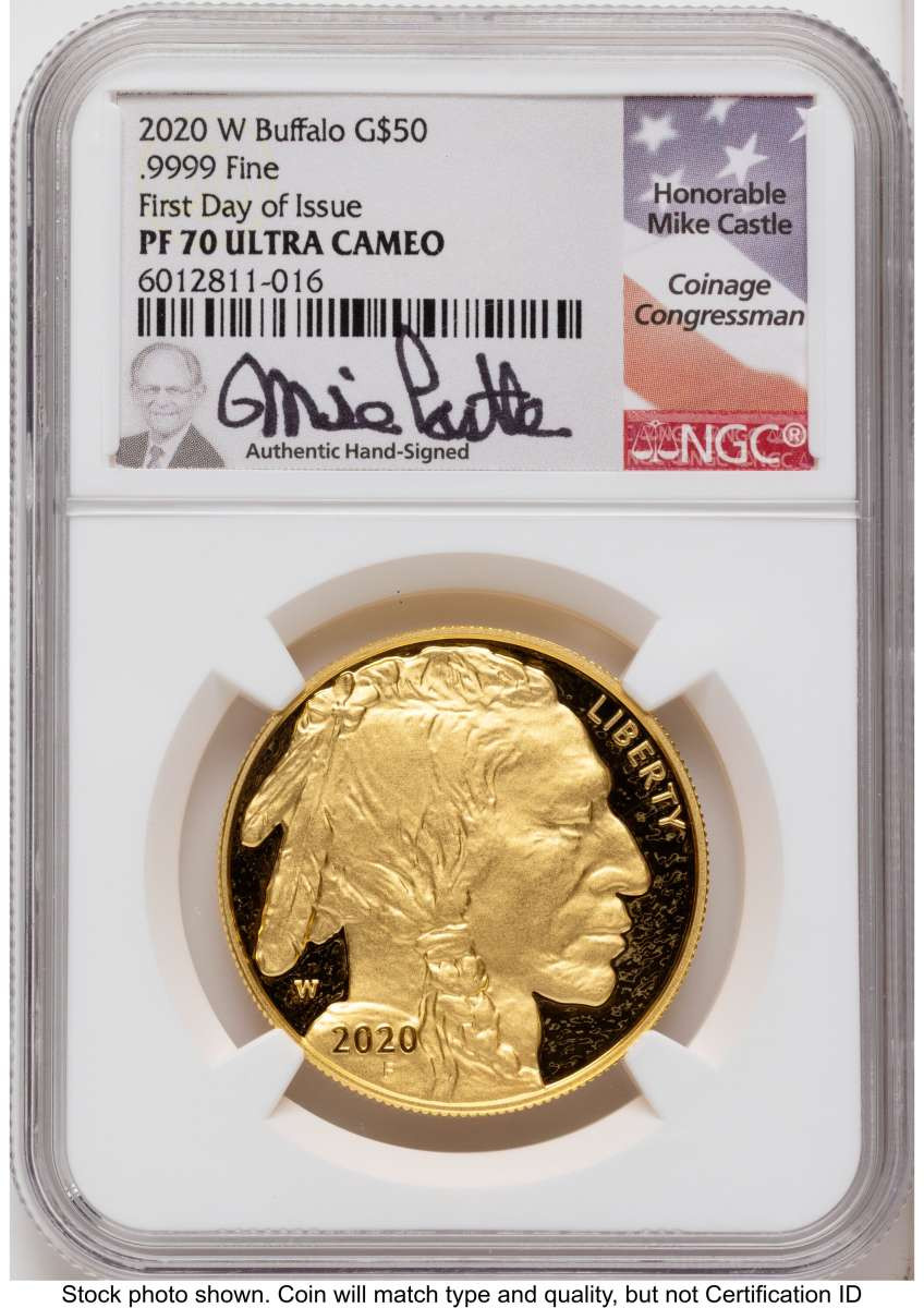 Bullionshark 2020-W G$50 Proof 1 oz American Gold Buffalo Coin NGC PF70 UCAM - HAT791152055 