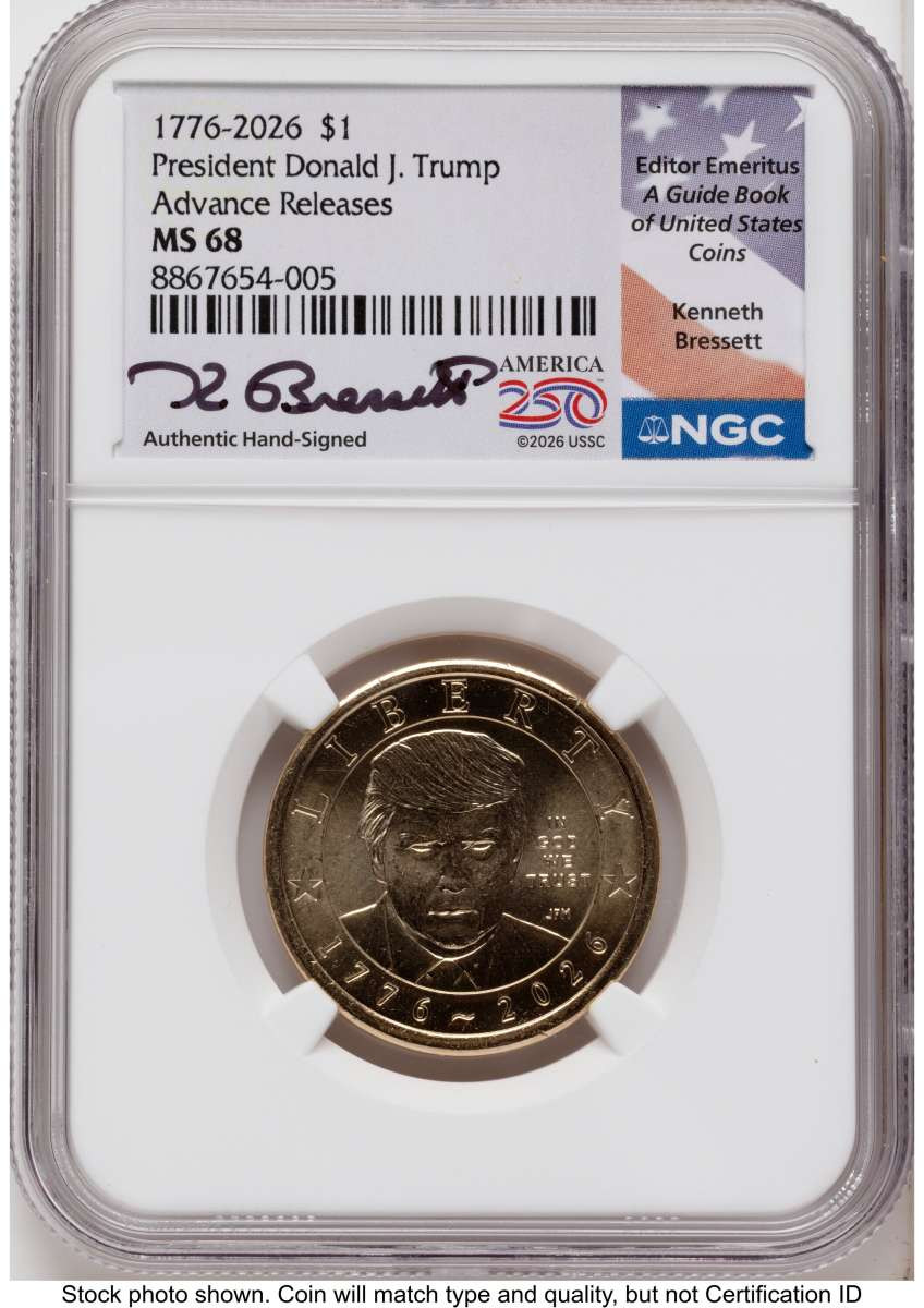 Bullionshark 2026 $1 Modern Bullion Coin NGC MS68   Donald J. Trump Semiquincentennial - HAT791469096 
