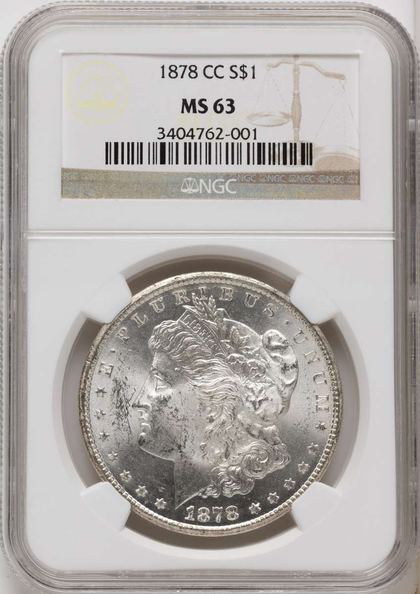 Bullionshark 1878-CC S$1 Morgan Silver Dollar Coin NGC MS63 - HAT791358007 